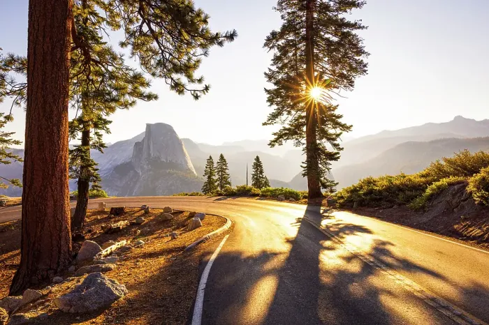 Framed Print : a beautiful sunrise in Yosemite National Park with Half Dome mountain in the foreground, California, United States of America Framed Print : a beautiful sunrise in Yosemite National Park with Half Dome mountain in the foreground, California, United States of America