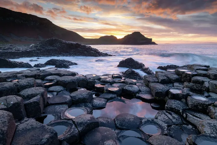 Framed Print : Beautiful sunset over the Giant's Causeway, Bushmills, Northern Ireland, UK. Autumn (November) 2022 Framed Print : Beautiful sunset over the Giant's Causeway, Bushmills, Northern Ireland, UK. Autumn (November) 2022