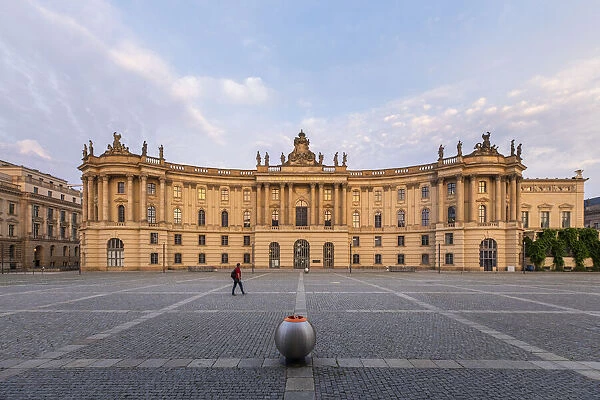 Bebelplatz, a square with a memorial to Nazi book burning and university building, Berlin