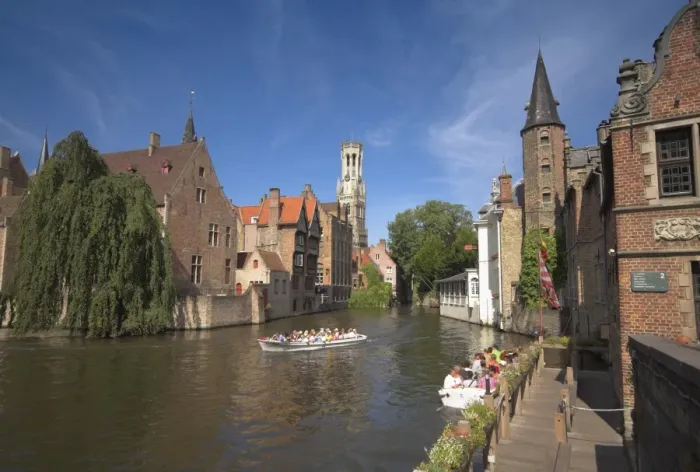 Framed Print : Belfort (Belfry) & River Dijver, Bruges, Flanders, Belgium Framed Print : Belfort (Belfry) & River Dijver, Bruges, Flanders, Belgium