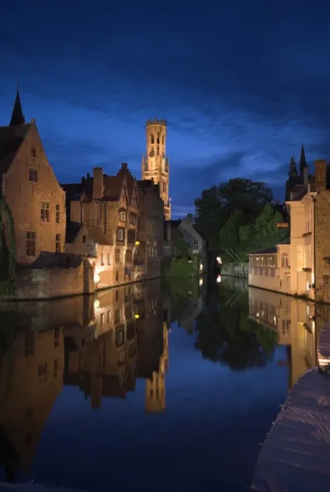 Framed Print : Belfort (Belfry) & River Dijver, Bruges, Flanders, Belgium Framed Print : Belfort (Belfry) & River Dijver, Bruges, Flanders, Belgium