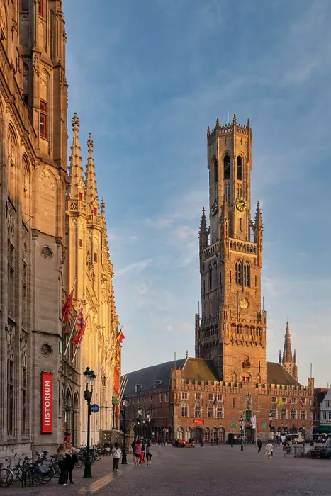 Framed Print : Belfort (Belfry) Tower in Market Square, Bruges, Belgium