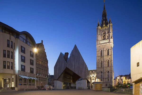 Belfry (UNESCO World Heritage Site) and City Pavilion, Ghent, Flanders, Belgium