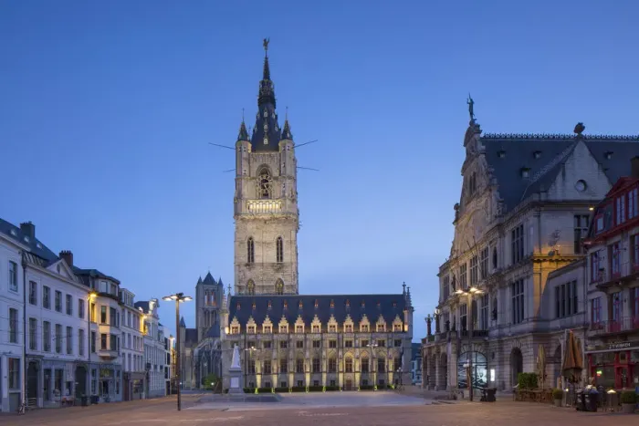 Framed Print : Belfry (UNESCO World Heritage Site) at dawn, Ghent, Flanders, Belgium Framed Print : Belfry (UNESCO World Heritage Site) at dawn, Ghent, Flanders, Belgium