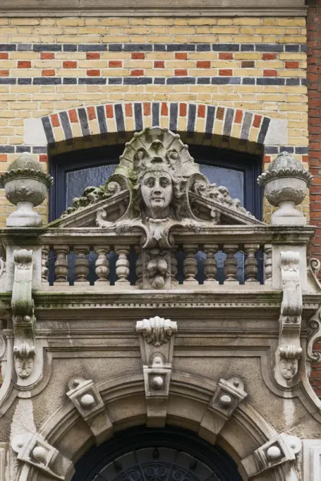 Framed Print : Belgium, Antwerp, Zurenborg, art-nouveau architecture, detail Framed Print : Belgium, Antwerp, Zurenborg, art-nouveau architecture, detail
