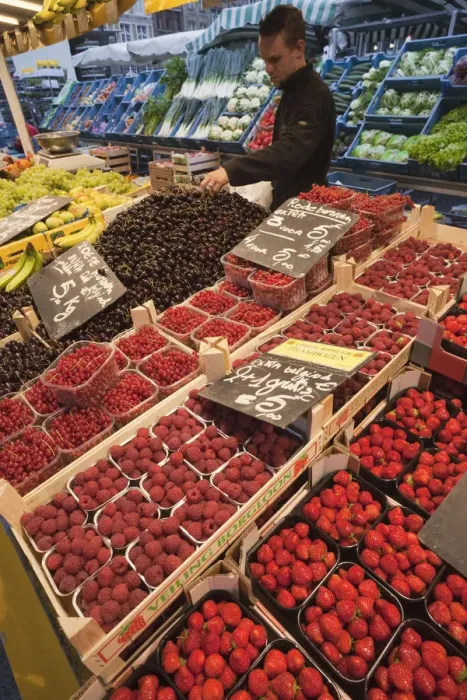 Framed Print : Belgium, Brugge, Market Place, Fruit and Vegetable Market Framed Print : Belgium, Brugge, Market Place, Fruit and Vegetable Market