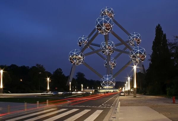 Belgium, Brussels. The Atomium monument in Brussels