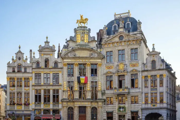 Framed Print : Belgium, Brussels (Bruxelles). Guild houses on the Grand Place (Grote Markt), UNESCO Framed Print : Belgium, Brussels (Bruxelles). Guild houses on the Grand Place (Grote Markt), UNESCO