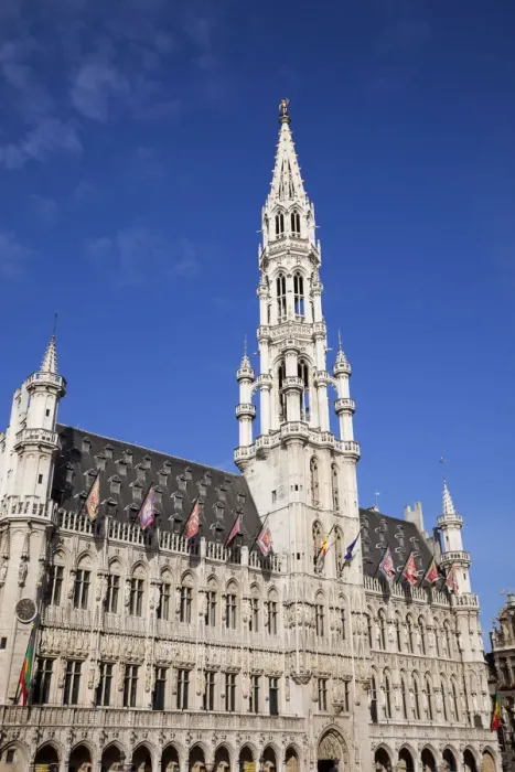 Framed Print : Belgium, Brussels, Grand Place, City Hall Framed Print : Belgium, Brussels, Grand Place, City Hall