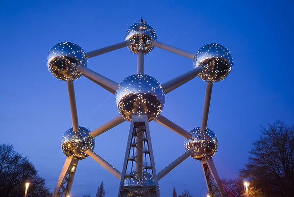 Belgium, Brussels, Heysel, The Atomium, symbol of Brussels from the 1958 Worlds Fair