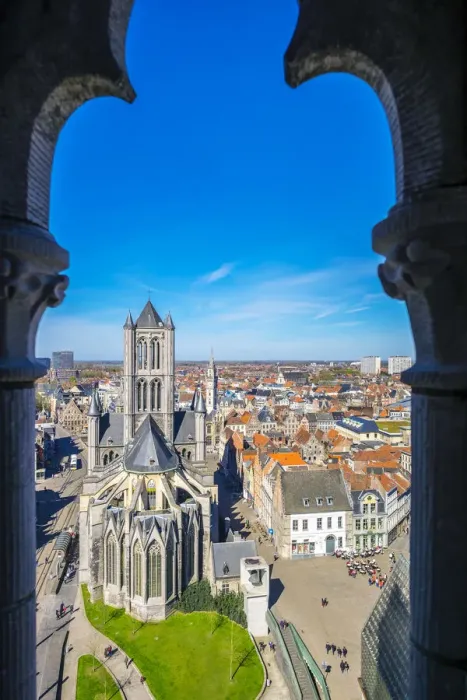 Framed Print : Belgium, Flanders, Ghent (Gent). View of Sint-Niklskerk (Saint Nicholas Church) Framed Print : Belgium, Flanders, Ghent (Gent). View of Sint-Niklskerk (Saint Nicholas Church)