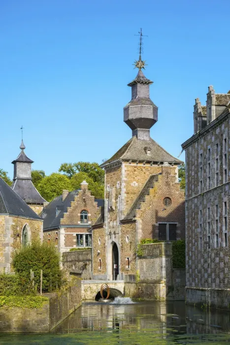 Framed Print : Belgium, Waloon Region (Wallonia), Liege Province. Chateau de Jehay Castle