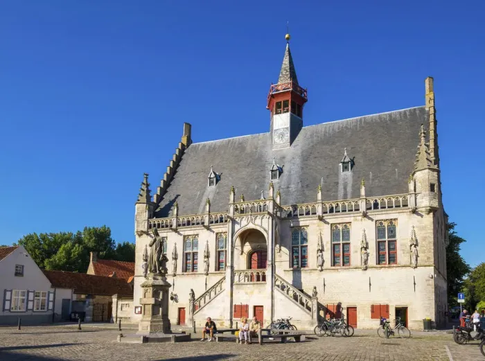 Framed Print : Belgium, West Flanders (Vlaanderen), Damme. Stadhuis Damme town hall Framed Print : Belgium, West Flanders (Vlaanderen), Damme. Stadhuis Damme town hall