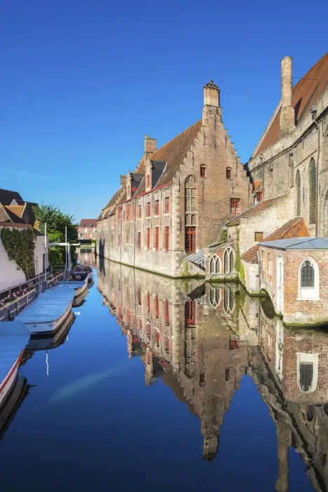 Framed Print : Belgium, West Flanders (Vlaanderen), Bruges (Brugge). Historic Sint-Janshospitaal (St