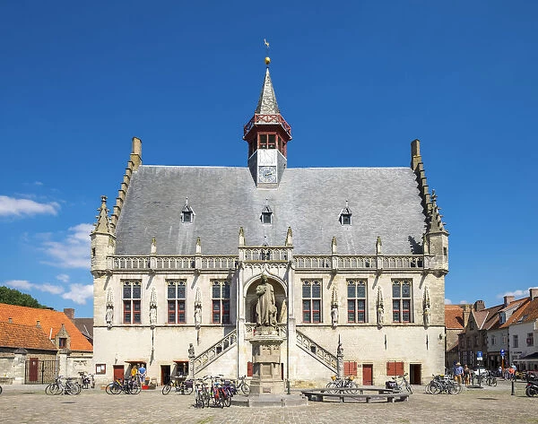 Belgium, West Flanders (Vlaanderen), Damme. Stadhuis Damme town hall