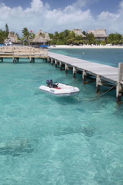 Belize, Ambergris Caye, San Pedro, Ramons Village Resort Pier