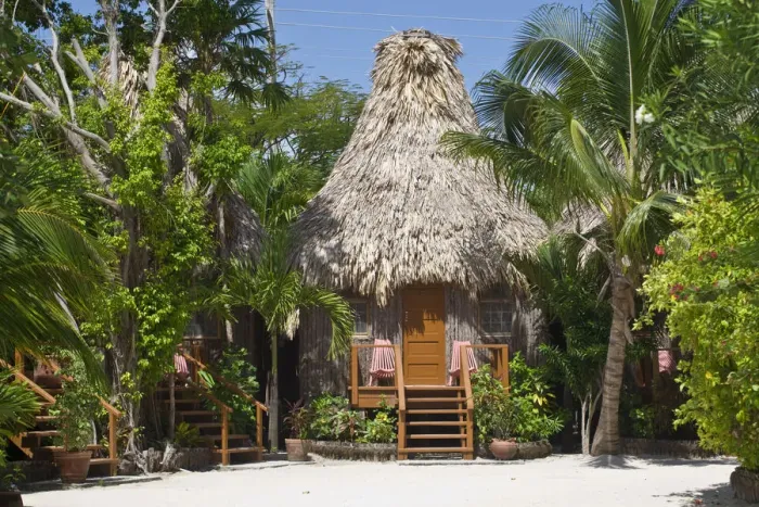 Framed Print : Belize, Ambergris Caye, San Pedro, Ramons Village Resort, Thatched room cabana Framed Print : Belize, Ambergris Caye, San Pedro, Ramons Village Resort, Thatched room cabana