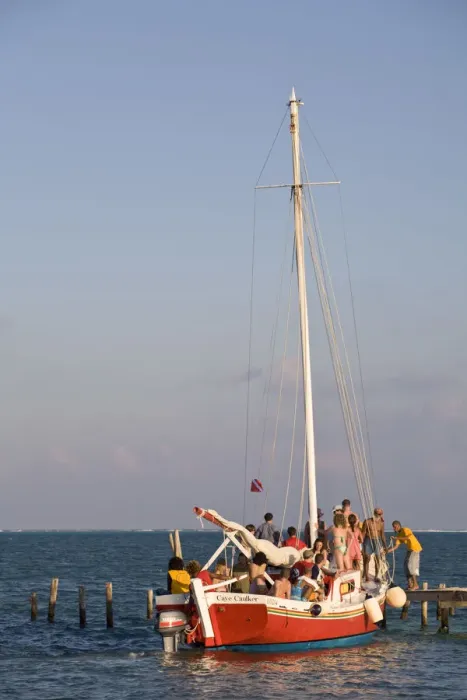 Framed Print : Belize, Caye Caulker, Sailboat Framed Print : Belize, Caye Caulker, Sailboat
