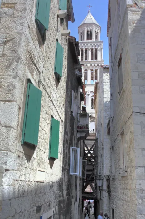 Framed Print : Bell tower of Cathedral of St. Domnius, Split, Dalmatia, Croatia