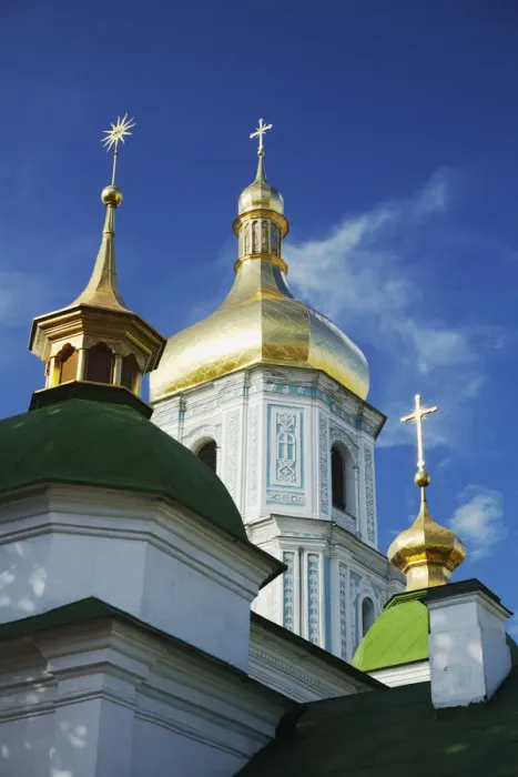 Framed Print : Bell tower and spires of St Sophias Cathedral, Kiev. Ukraine