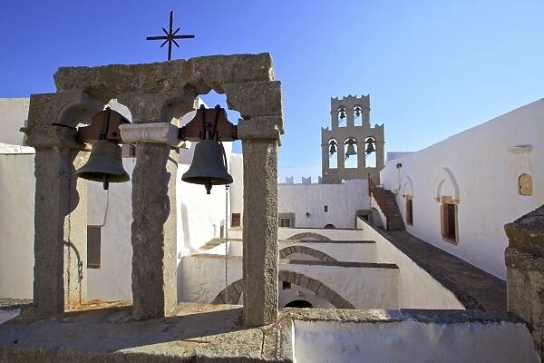 The Bell Towers At The Monastery Of St. John At Chora, Patmos, Dodecanese, Greek Islands