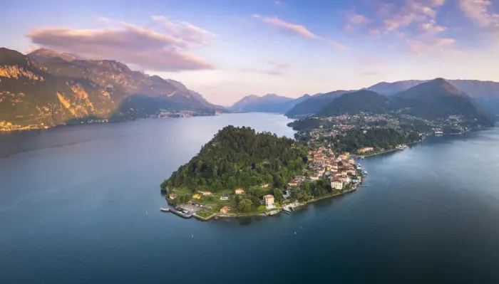 Framed Print : Bellagio peninsula at sunset, between the Como branch of the lake and the Lecco branch Framed Print : Bellagio peninsula at sunset, between the Como branch of the lake and the Lecco branch