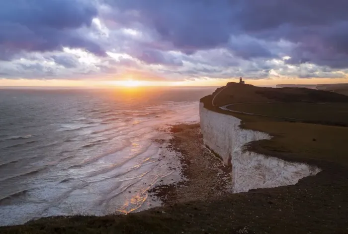 Framed Print : Belle Tout lighthouse at sunset. Beachy Head, Eastbourne, East Sussex, England, UK Framed Print : Belle Tout lighthouse at sunset. Beachy Head, Eastbourne, East Sussex, England, UK