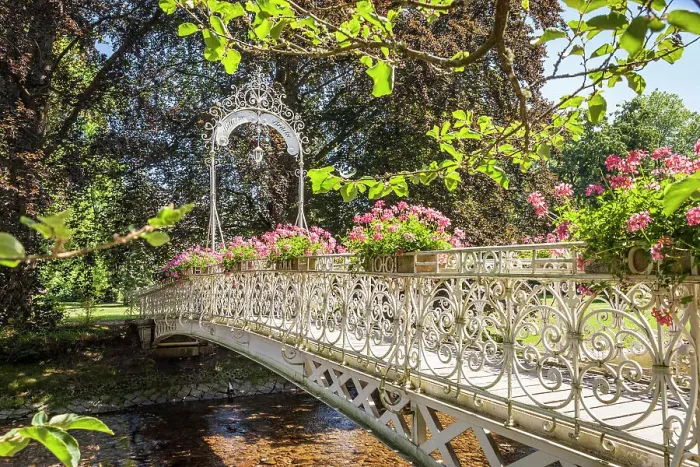 Framed Print : Bellevue Bridge on Lichenthaler Allee in Baden-Baden, Baden-Wurttemberg, Germany