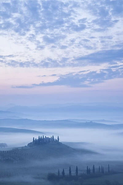 The Belvedere (Tuscan farmhouse) and Val d Orcia, near San Quirico d Orcia
