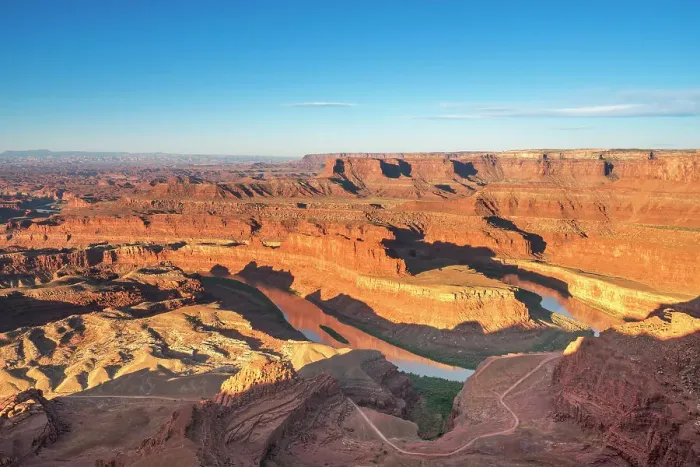 Framed Print : Bend of Colorado river at Dead Horse Point at sunrise, Dead Horse Point State Park, Utah, USA Framed Print : Bend of Colorado river at Dead Horse Point at sunrise, Dead Horse Point State Park, Utah, USA
