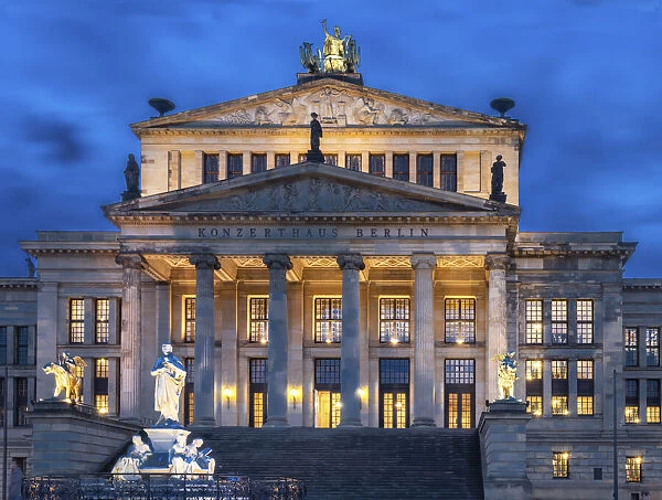 Berlin Concert Hall in the evening, Gendarmenmarkt, Berlin, Germany