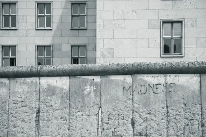 Framed Print : Berlin Wall at the Topographie des Terrors (site of former Gestapo, SS and 3rd Reich