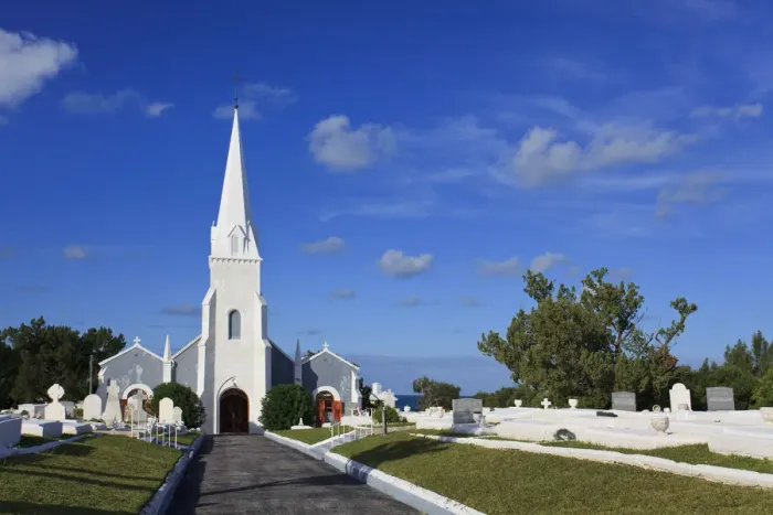 Framed Print : Bermuda, South Coast, Sandy Parish, St James Church Framed Print : Bermuda, South Coast, Sandy Parish, St James Church