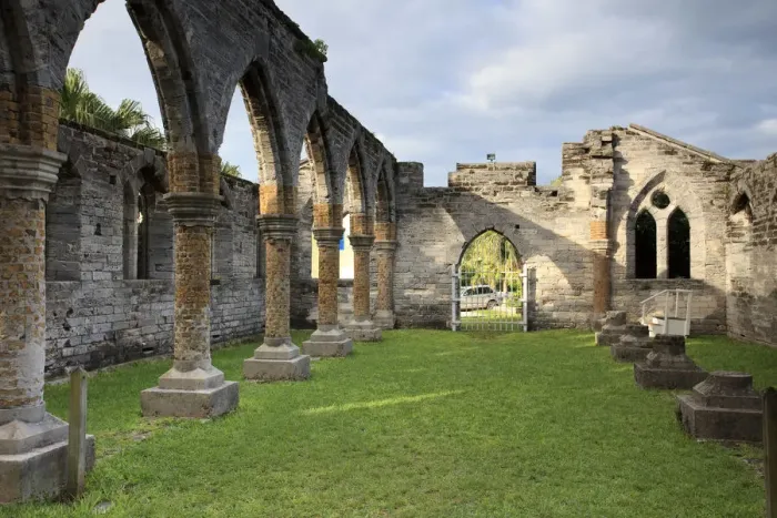 Framed Print : Bermuda, South Coast, St. Georges Parish, Unfinished Church