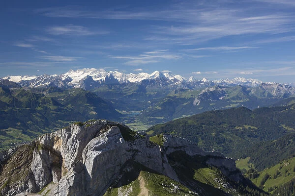 Berner Oberland mountains from Pilatus, Luzern Canton, Switzerland
