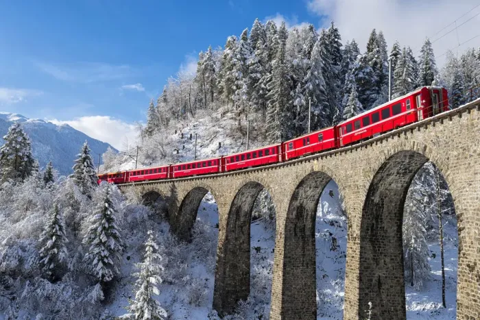 Framed Print : Bernina Express, Grigioni, Switzerland Framed Print : Bernina Express, Grigioni, Switzerland