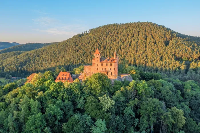 Framed Print : Berwartstein Castle in Erlenbach near Dahn, Dahner Felsenland, Wasgau, Palatinate Forest, Rhineland-Palatinate, Germany Framed Print : Berwartstein Castle in Erlenbach near Dahn, Dahner Felsenland, Wasgau, Palatinate Forest, Rhineland-Palatinate, Germany