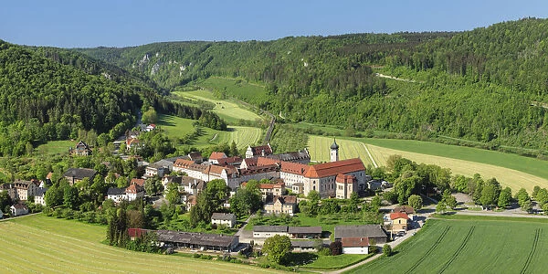 Beuron Monastery, Upper Danube Nature Park, Danube Valley, Swabian Jura, Baden-Wurttemberg, Germany