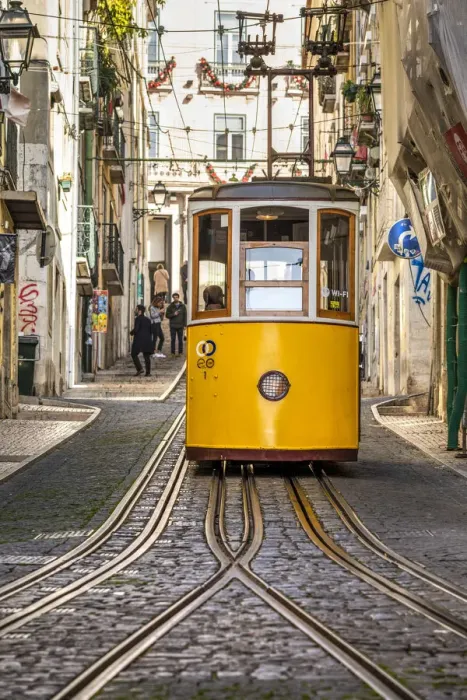 Framed Print : Bica funicular, Lisbon, Portugal
