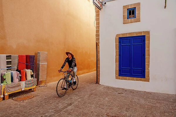 Biker in Essaouira, Morocco