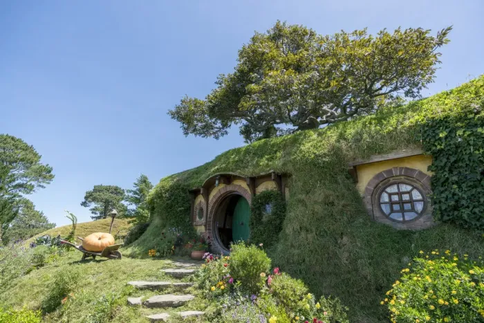 Framed Print : Bilbo Baggins house. Hobbiton Movie Set, Matamata, Waikato region, North Island Framed Print : Bilbo Baggins house. Hobbiton Movie Set, Matamata, Waikato region, North Island
