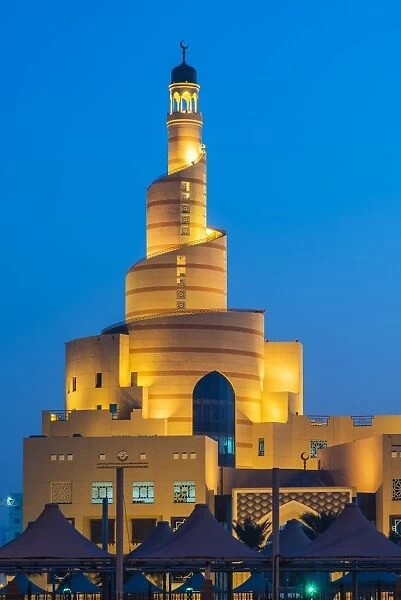Bin Zaid Al Mahmoud Islamic Cultural Center (known also as Fanar) with its spiral mosque