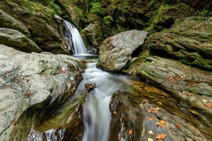 Framed Print : Bingham Falls, Stowe, Vermont, New England, USA