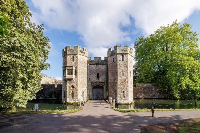 Framed Print : Bishops Palace Gate House, Wells, Somerset, England, UK