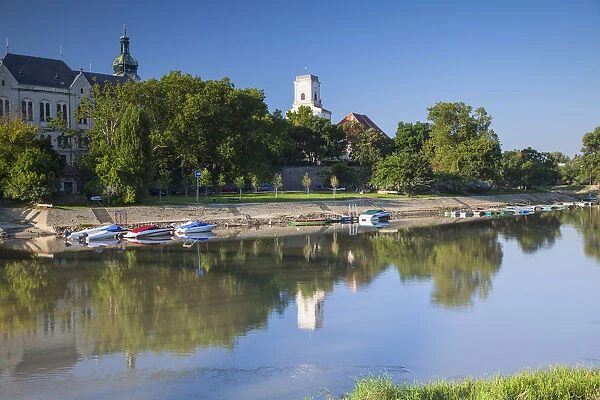 Bishops Palace and Raba River, Gyor, Western Transdanubia, Hungary