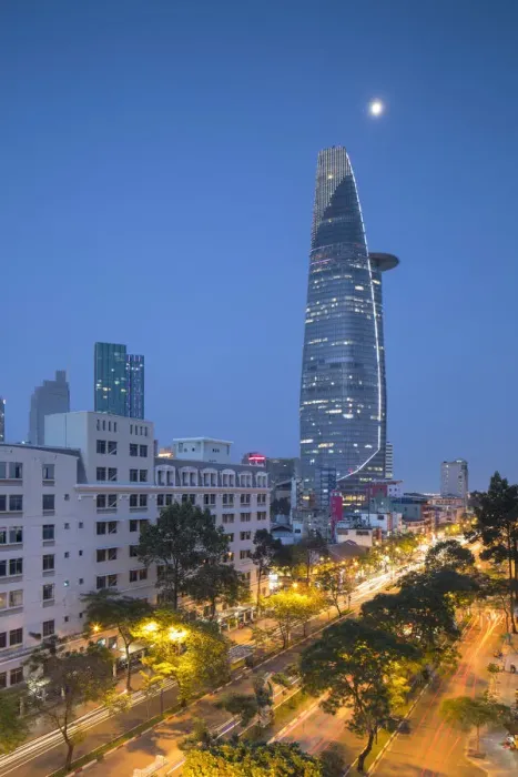 Framed Print : Bitexco Financial Tower at dusk, Ho Chi Minh City, Vietnam Framed Print : Bitexco Financial Tower at dusk, Ho Chi Minh City, Vietnam