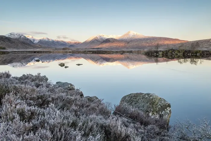 Framed Print : Black Mount reflected in Lochan na h-achlaise on a frosty morning on Rannoch Moor in the Scottish Highlands, Scotland. Spring (March) 2024 Framed Print : Black Mount reflected in Lochan na h-achlaise on a frosty morning on Rannoch Moor in the Scottish Highlands, Scotland. Spring (March) 2024