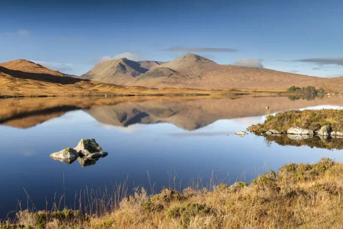 Framed Print : Black Mount Reflecting in Lochan na h-Achlaise, Argyll & Bute, Scotland Framed Print : Black Mount Reflecting in Lochan na h-Achlaise, Argyll & Bute, Scotland