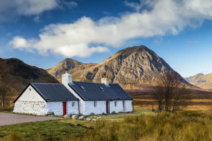 Framed Print : Black Rock Cottage, Glen Coe, Highlands, Scotland Framed Print : Black Rock Cottage, Glen Coe, Highlands, Scotland