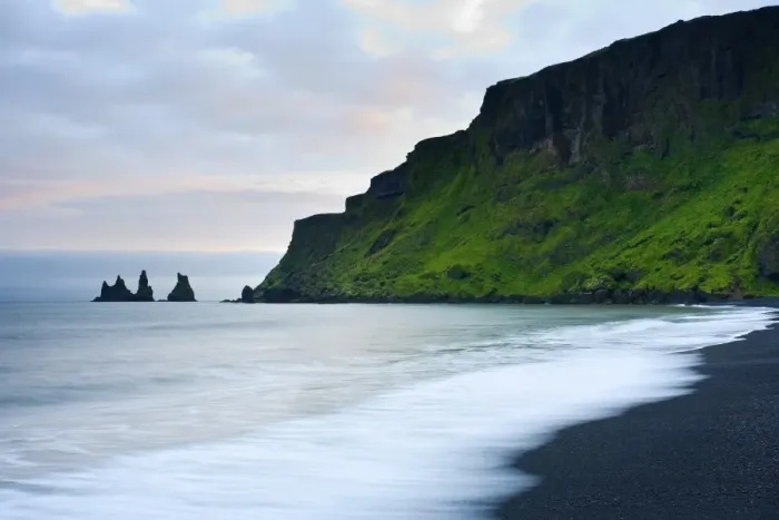 Framed Print : Black Sand Beach and Reynisdrangur Sea Stacks Framed Print : Black Sand Beach and Reynisdrangur Sea Stacks